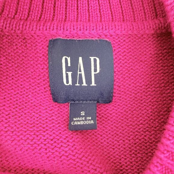 Gap Womens Crewneck 100% Cotton Pullover Sweater Size Small Pink Boxy Classic - Picture 8 of 14